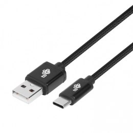 Kabel USB-USB C 3 m. czarny sznurek