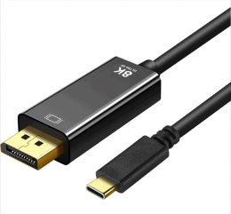 KABEL USB-C męski -DisplayPort 1.4 męski 8K 60Hz (PL) ART oem 1.8m