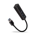 HMA-CR3A Wieloportowy hub 3x USB-A + SD/microSD, USB3.2 Gen 1 hub, metalowy, 20cm USB-A kabel