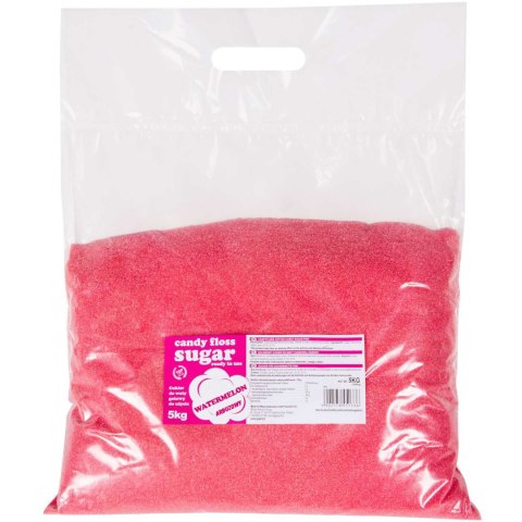Kolorowy cukier do waty cukrowej czerwony o smaku arbuzowym 5kg