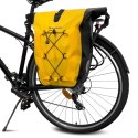 Wodoodporna torba rowerowa sakwa na bagażnik 25l żółty