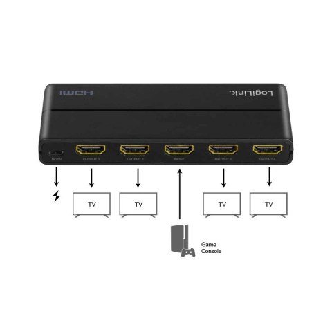 Splitter 4xHDMI 4K, 60Hz