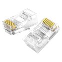 Wtyczka końcówka RJ45 8P8C Cat 6 przezroczysta ZESTAW 10szt