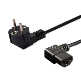 Kabel zasilający Schuko (M) kątowy - IEC C13, kątowy 1,2m CL-115