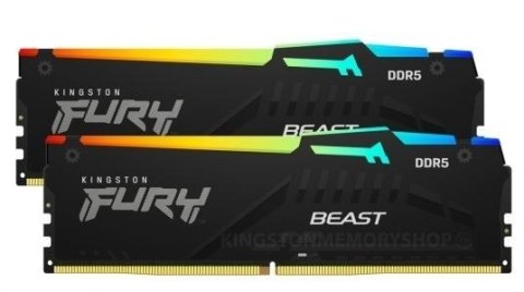 Pamięć DDR5 Fury Beast Black RGB 16GB(2* 8GB)/5200 CL36 EXPO