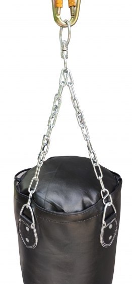 Worek bokserski skórzany 150/35 cm pusty WWS-MASTERS czarny