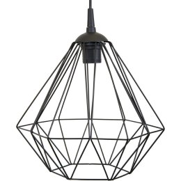 Lampa geometryczna Diamond czarna 25 cm Wykonana z metalu, nowoczesny design, dł. przewodu 90 cm, gwint E27, zasilanie 230V