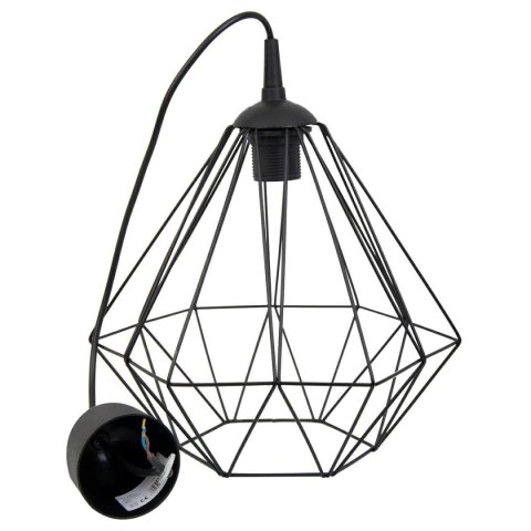 Lampa geometryczna Diamond czarna 25 cm Wykonana z metalu, nowoczesny design, dł. przewodu 90 cm, gwint E27, zasilanie 230V
