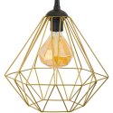 Lampa geometryczna Diamond złota 25 cm Wykonana z metalu, nowoczesny design, dł. przewodu 90 cm, gwint E27, zasilanie 230V