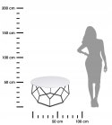 Stolik kawowy Diamond 70 cm czarno biały wysokość 40 cm, średnica 70 cm