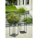 Nowoczesny stojący kwietnik 100cm czarny Wykonany z metalu, loftowy i modny stojak na kwiatki w kolorze czarny