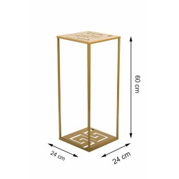 Nowoczesny stojący kwietnik 60 cm złoty Wykonany z metalu, loftowy i modny stojak na kwiatki w kolorze złotym