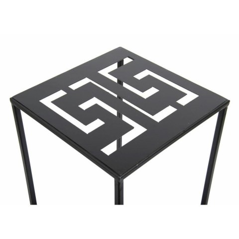 Nowoczesny stojący kwietnik czarny 60 cm Wykonany z metalu, loftowy i modny stojak na kwiatki w kolorze czarnym