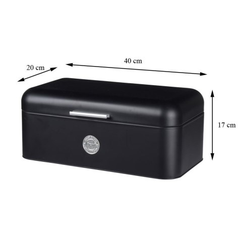 "Chlebak metalowy czarny ""Bread"" Pojemnik"