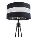 Czarna lampa podłogowa z abażurem Regulowana wysokość do 160 cm, przeznaczona na żarówkę E27