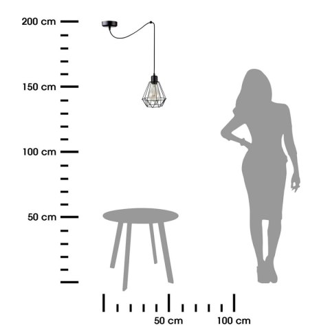 Lampa wisząca Singolo Ragno Diamante Lampa wisząca typu druciak w formie pojedynczego pająka. Wysokość max. 300 cm, średnica 14 