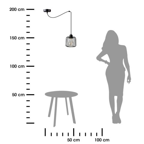 Lampa wisząca Singolo Ragno Rullo Lampa wisząca typu druciak w formie pojedynczego pająka. Wysokość max. 300 cm, średnica 14 cm