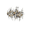 Ozdoba ścienna Colore Wykonana z metalu w odcieniach srebra, złota i brązu. Wymiary: 102x7x82 cm