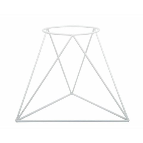 Trójkątny kwietnik stojący 40 cm biały Wykonany z metalu, prosty i stylowy stojak na kwiatki w kolorze białym