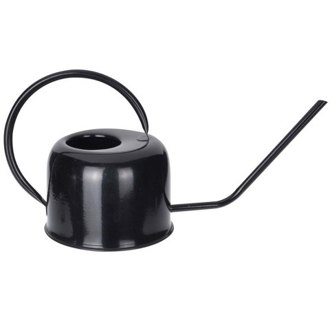 Konewka do podlewania czarna Oryginalna, elegancka konewka do nawadniania, wykonana ze stali nierdzewnej w kolorze czarnym, 1100