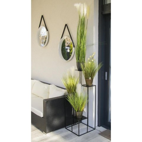 Nowoczesny kwietnik stojak czarny 110 cm Wykonany z metalu, prosty i stylowy stojak czarny na kwiaty i rośliny w stylu industria