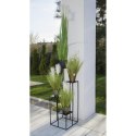 Nowoczesny kwietnik stojak czarny 110 cm Wykonany z metalu, prosty i stylowy stojak czarny na kwiaty i rośliny w stylu industria
