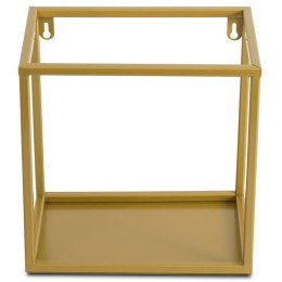 Półka wisząca ścienna metal złota 24 cm Wykonany z metalu, prosta i stylowa półeczka na kwiaty lub dekorację w kolorze złotym
