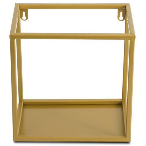Półka wisząca ścienna metal złota 24 cm Wykonany z metalu, prosta i stylowa półeczka na kwiaty lub dekorację w kolorze złotym