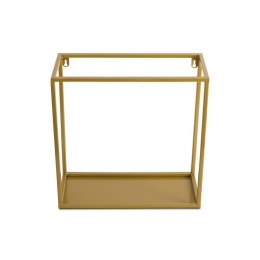 Półka wisząca ścienna metal złota 35 cm Wykonany z metalu, prosta i stylowa półeczka na kwiaty lub dekorację w kolorze złotym