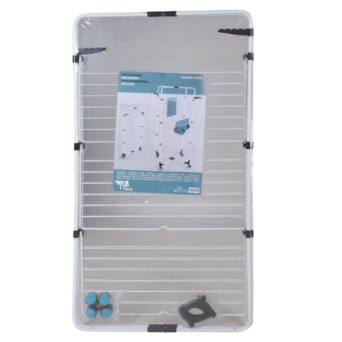 Suszarka do ubrań na kółkach 132 cm Suszarka składana na pranie, piętrowa, o powierzchni suszenia 30 m, wykonana z metalu w kolo