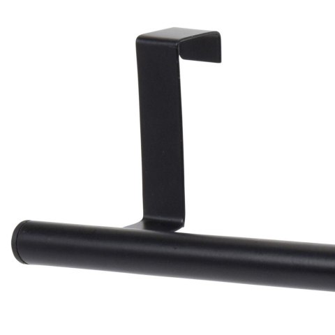 Wieszak kuchenny czarny na ściereczki Wieszak na ściereczki i ręczniki kuchenne wykonany ze stali nierdzewnej, matowe wykończeni