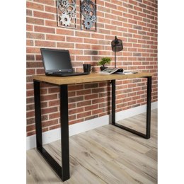 Biurko industrialne 120x60 cm blat MDF Wykonany z metalu i solidnej płyty laminowanej, nowoczesne i stylowe biurko w stylu Loft
