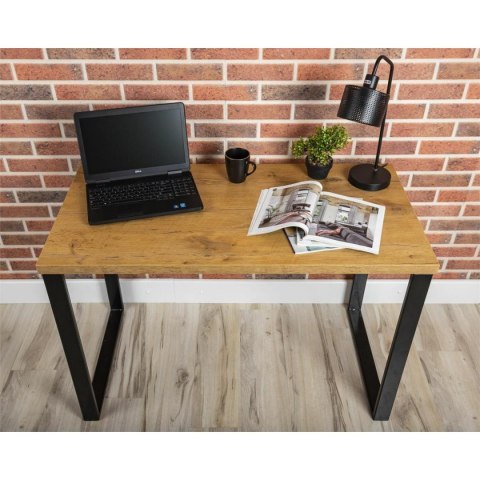 Biurko industrialne 120x60 cm blat MDF Wykonany z metalu i solidnej płyty laminowanej, nowoczesne i stylowe biurko w stylu Loft