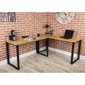 Biurko industrialne 120x60 cm blat MDF Wykonany z metalu i solidnej płyty laminowanej, nowoczesne i stylowe biurko w stylu Loft