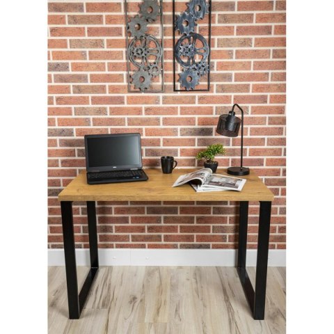 Biurko industrialne 120x60 cm blat MDF Wykonany z metalu i solidnej płyty laminowanej, nowoczesne i stylowe biurko w stylu Loft