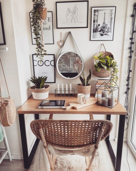 Biurko industrialne 120x60 cm blat MDF Wykonany z metalu i solidnej płyty laminowanej, nowoczesne i stylowe biurko w stylu Loft