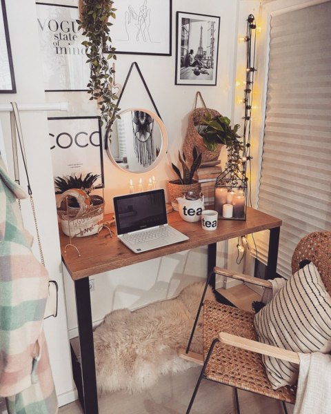 Biurko industrialne 120x60 cm blat MDF Wykonany z metalu i solidnej płyty laminowanej, nowoczesne i stylowe biurko w stylu Loft