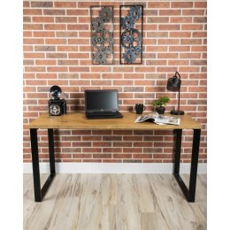 Biurko industrialne 160x60 cm blat MDF Wykonany z metalu i solidnej płyty laminowanej, nowoczesne i stylowe biurko w stylu Loft