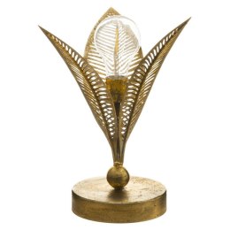 Dekoracyjna lampka LED Leaf 24,5 cmWykonana z połączenia metalu i tworzywa, w kolorze złotym, oryginalny i funkcjonalny dodatek 