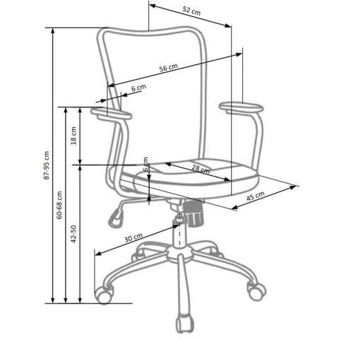 Fotel młodzieżowy Andy niebieski