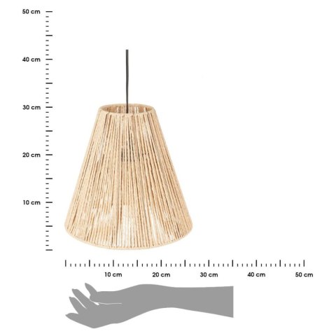 Lampa wisząca Giada 30 cm Druciany klosz owinięty papierowym materiałem, długość przewodu 95 cm, minimalistyczny i elegancki des