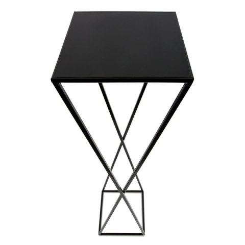 Nowoczesny kwietnik stojący 100cm czarny Wykonany z metalu, prosty i stylowy stojak na kwiatki w kolorze czarnym