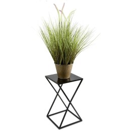 Nowoczesny kwietnik stojący 40 cm czarnyWykonany z metalu, prosty i stylowy stojak na kwiatki w kolorze czarnym