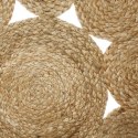 Okrągły dywan jutowy Lace 80 cm Ażurowy wzór, naturalny materiał, minimalistyczny i elegancki design