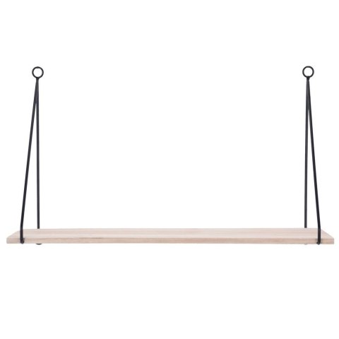 Półka drewniana ścienna minimalistyczna Wisząca półka z drewna na metalowych wspornikach, na kwiaty i dekoracje, do aranżacji w 