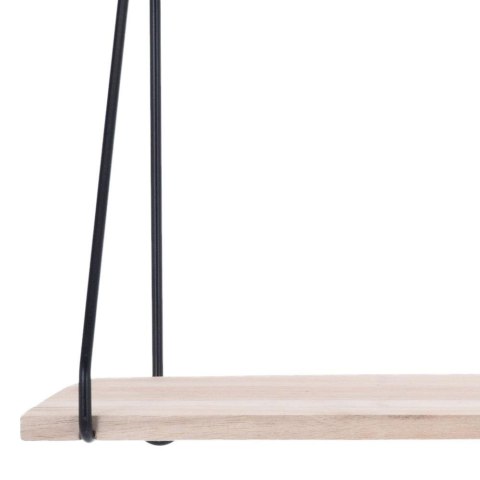 Półka drewniana ścienna minimalistyczna Wisząca półka z drewna na metalowych wspornikach, na kwiaty i dekoracje, do aranżacji w 