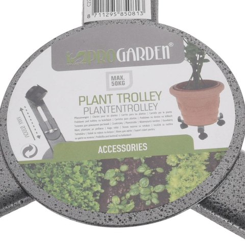 Stojak na kwiaty metalowy na kółkach Podstawka pod donicę, wózek do kwiatów o regulowanej średnicy, wyposażona w kółka do przemi