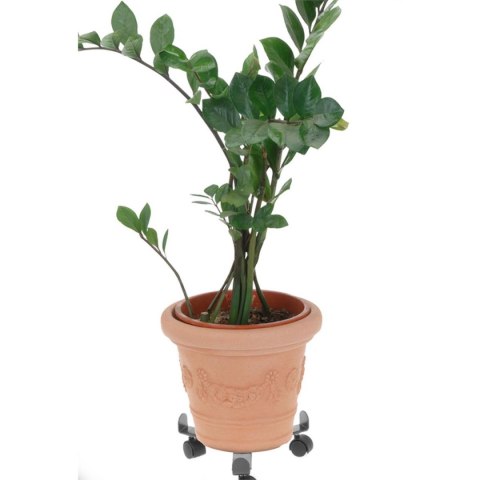 Stojak na kwiaty metalowy na kółkach Podstawka pod donicę, wózek do kwiatów o regulowanej średnicy, wyposażona w kółka do przemi