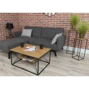 Stolik kawowy z półką 80x60 cm BasicLoft Stolik wykonany z metalu oraz laminowaj płyty MDF, solidny i loftowy stoliczek do salon