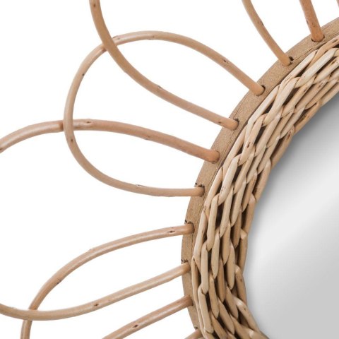 Wiklinowe lustro kwiat 38 cm W naturalnym kolorze, oryginalny kształt, elegancki i stylowy dodatek do wnętrz